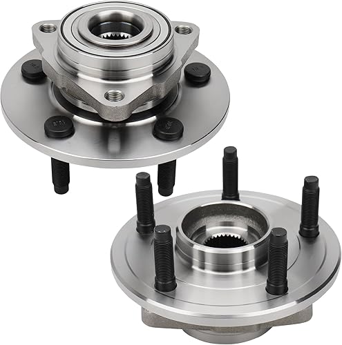 Miniatura 7 de DRIVESTAR 515072 Buje de rueda delantera y conjunto de cojinete BR930284 se adapta a camiones Dodge Ram 1500 2002 03 04 05 06 07 2008, 5 lengüetas