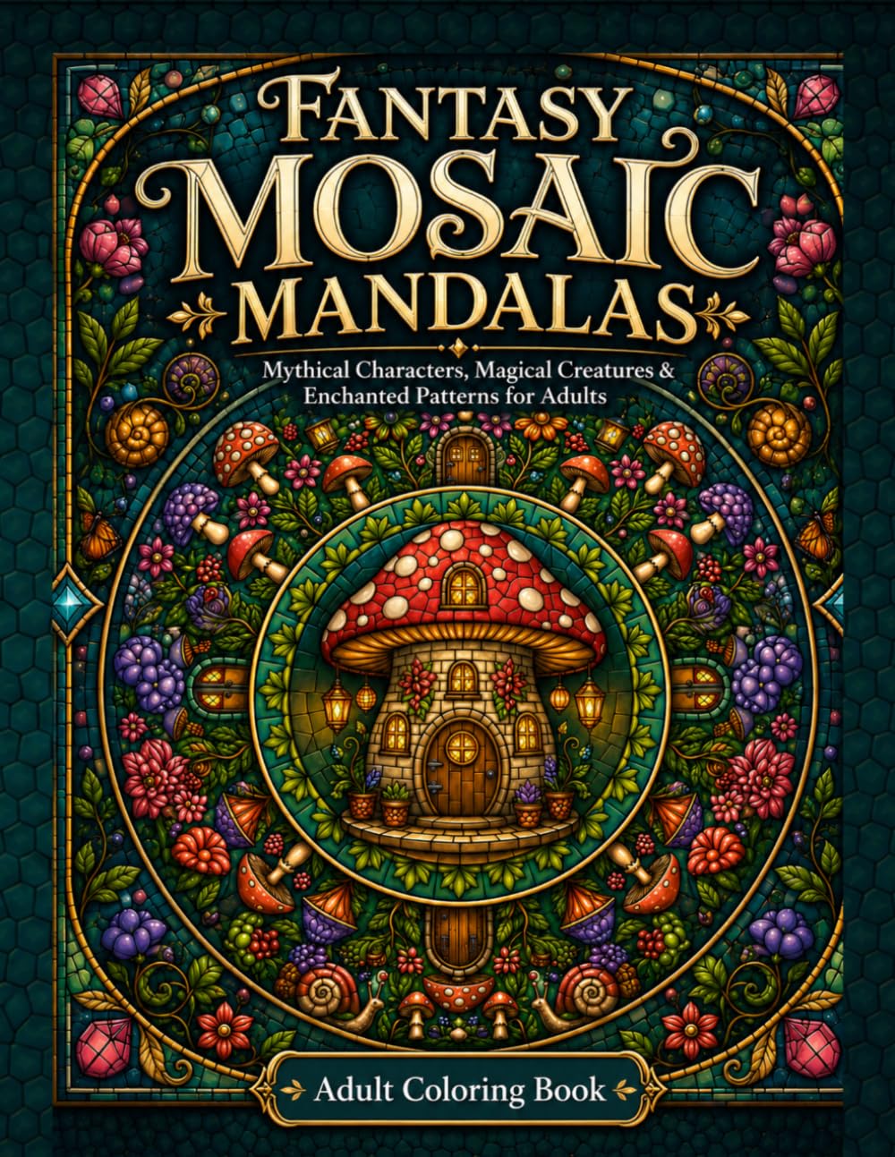 Fantasy Mosaic Mandalas: Mythical Characters, Magical Creatures & Enchanted Patterns for Adults (Mandala Collection)