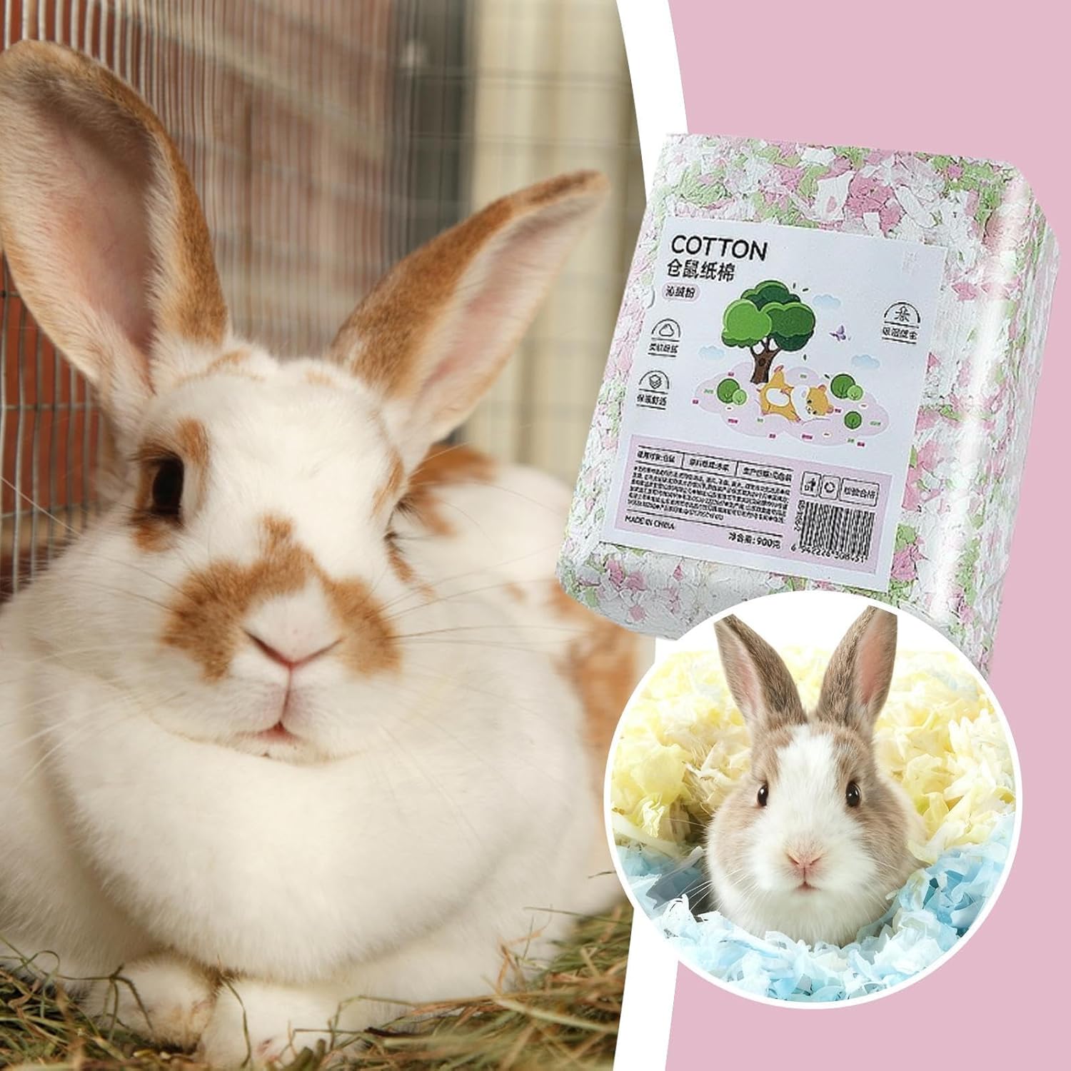 Hamster Bedding, Effective Odor Control, 21x12x26cm, Bunny Litter, Small Pet Bedding, Safe and Comfortable Design, for Bunnies, Hamsters, Gerbils, Chinchillas, and Chickens