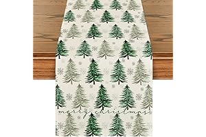 Artoid Mode Christmas Tree Quilted Table Runner for Holiday Decor
