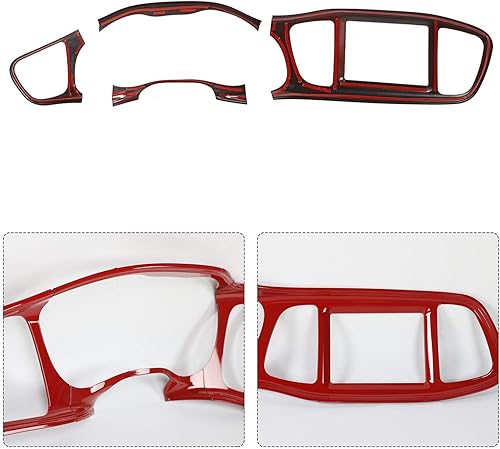 Miniatura 3 de JeCar Marco de tablero panel de mando compartimento central, accesorio decorativo para Dodge Challenger