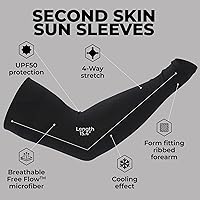Vista 32 de Mangas de brazo de protección solar UV para hombres y mujeres, manga de enfriamiento de compresión deportiva UPF 50, base de cáncer de piel
