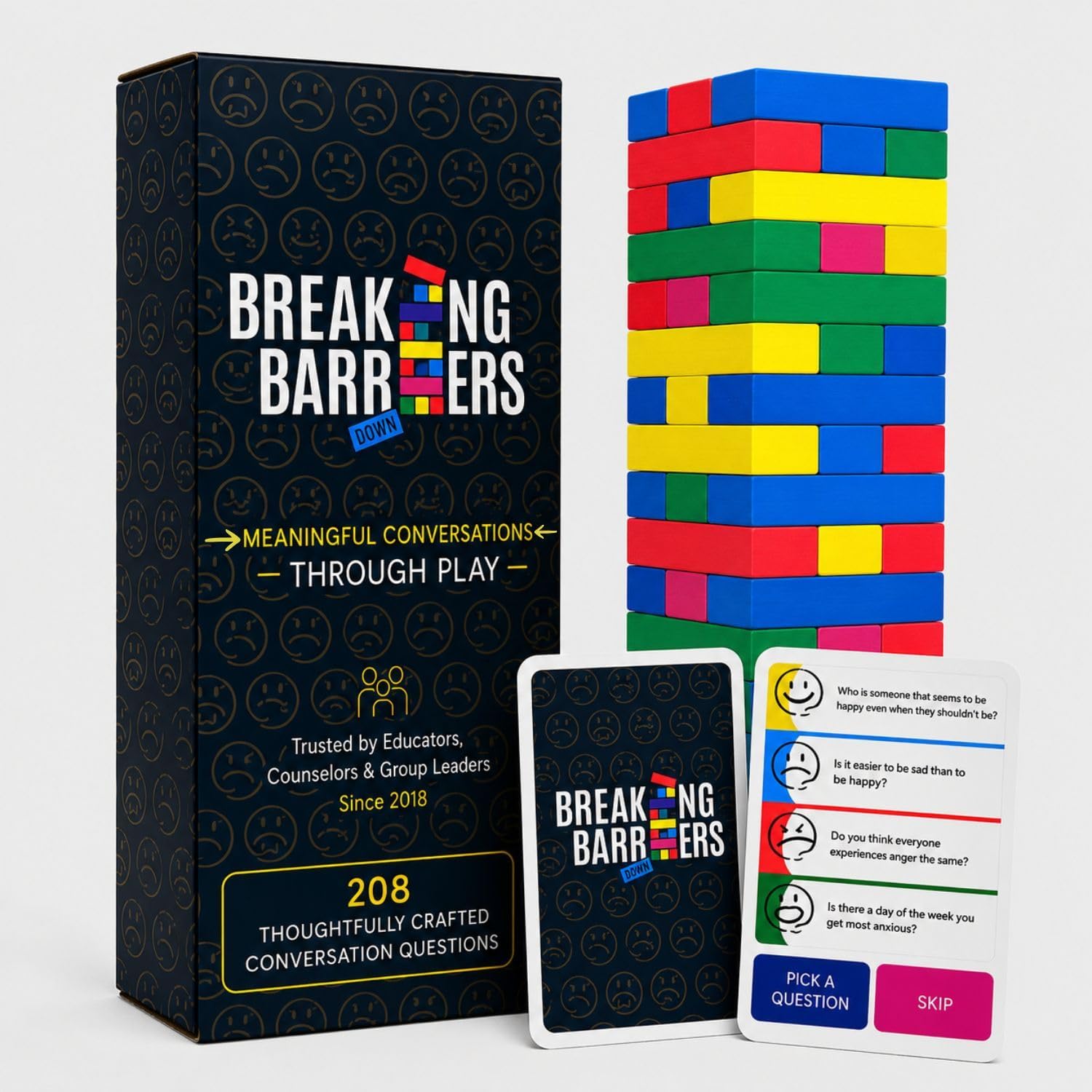 Breaking Barriers Down - Social Skills Games and Therapy Games, A Feelings Game for Kids That Develops Emotion Regulation and Explores Anger, Sadness, Fear and Joy