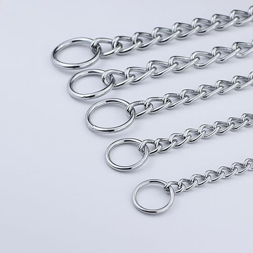 Miniatura 2 de Collar para perro, collar de martingala, ajustable, color plateado, para perros pequeños y medianos, 22 pulgadas, 0.118 in