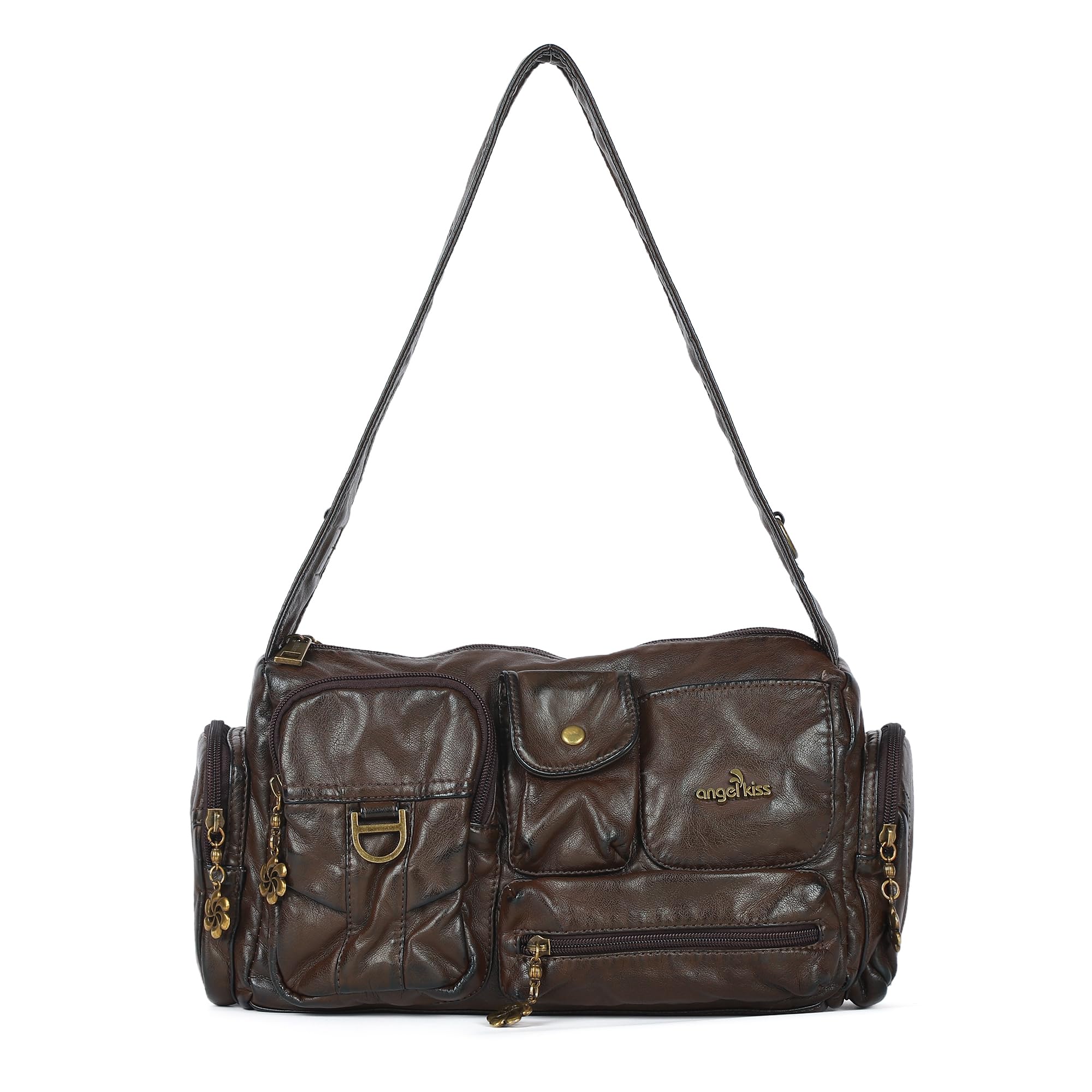 Angel Kiss Hobo Bags - Borsa a tracolla da donna, stile vintage, con tracolla regolabile