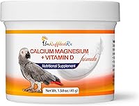 Vista 1 de UnRuffledRx™ Bird Calcium Plus with Magnesium and D3, Dissolves Clear and Tasteless in Water, Supports Bone, Muscle, Feather and Egg Health, 45