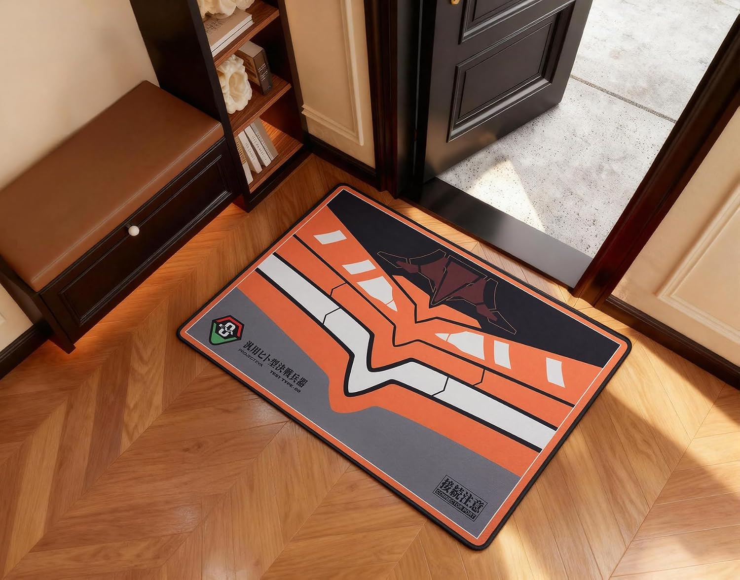 Chair Mat for Hardwood Floor - Office Chair Mat for Evangelion Unit-00 Mech Inspired Design, Anti-Slip, Easy Clean & Machine Washable (35"×47")