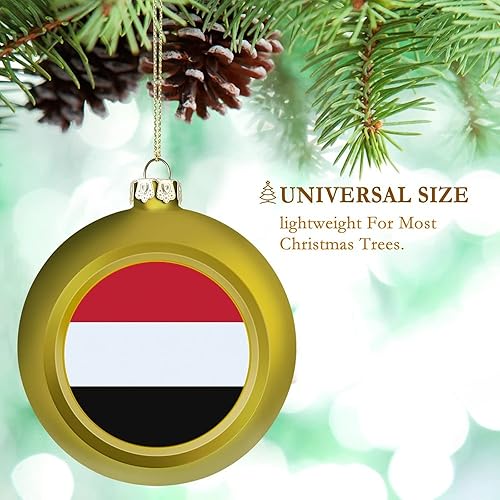 Vista 181 de Adornos dorados de bola de Navidad de Trinidad y Tobago, adorno de bola de bandera de Trinidad y Tobago, adornos de Navidad de bandera nacional