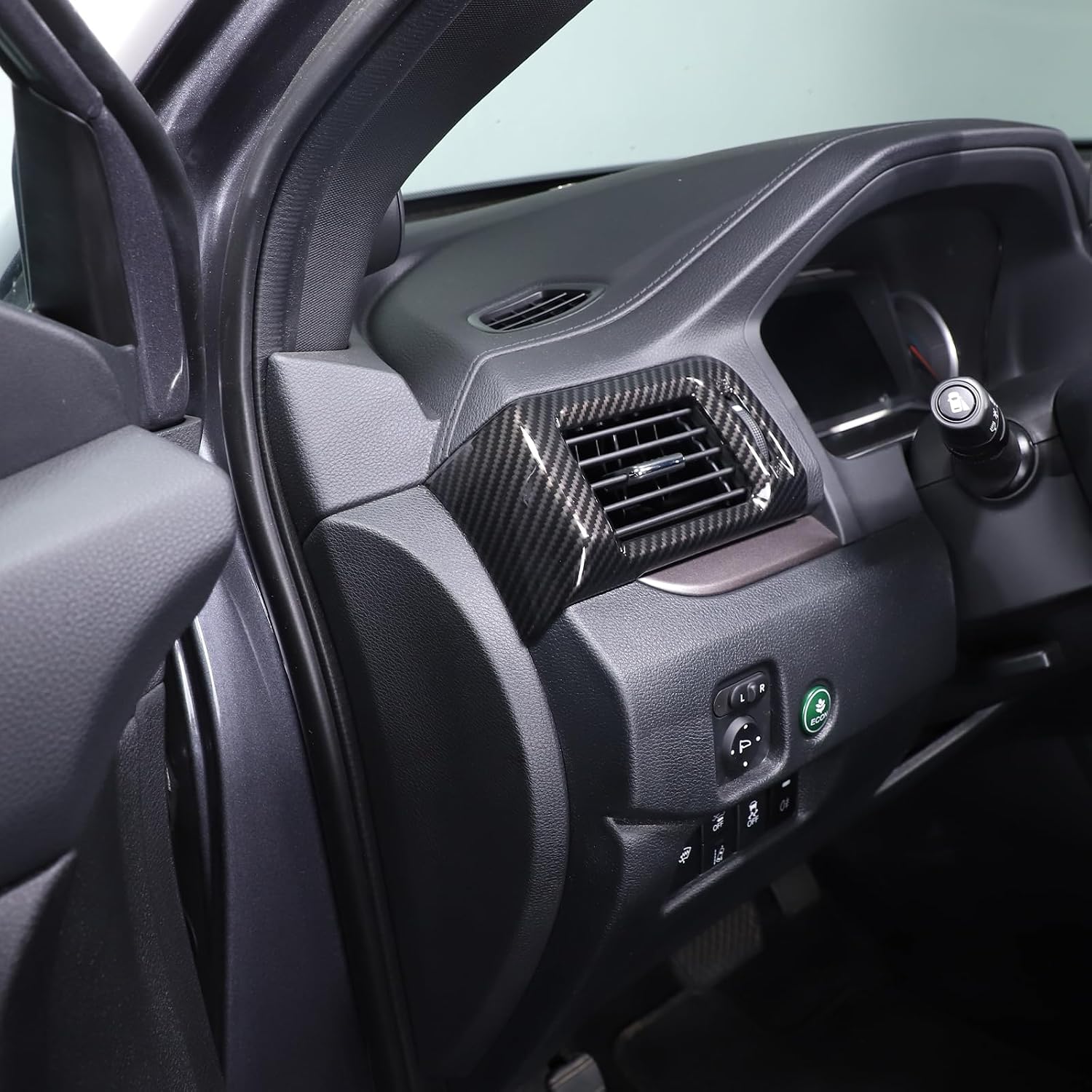 Car Air Vent Frame Trim Center Console Side Air Outlet Cover Fit for Honda Pilot 2015-2022 Dashboard Air Conditioning Vent Outlet Cover Frame Decor (Carbon Fiber Pattern)
