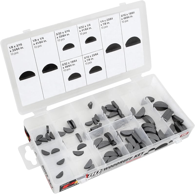 Kit com 80 Chaves Woodruff SAE Performance Tool W5343 – 8 Medidas