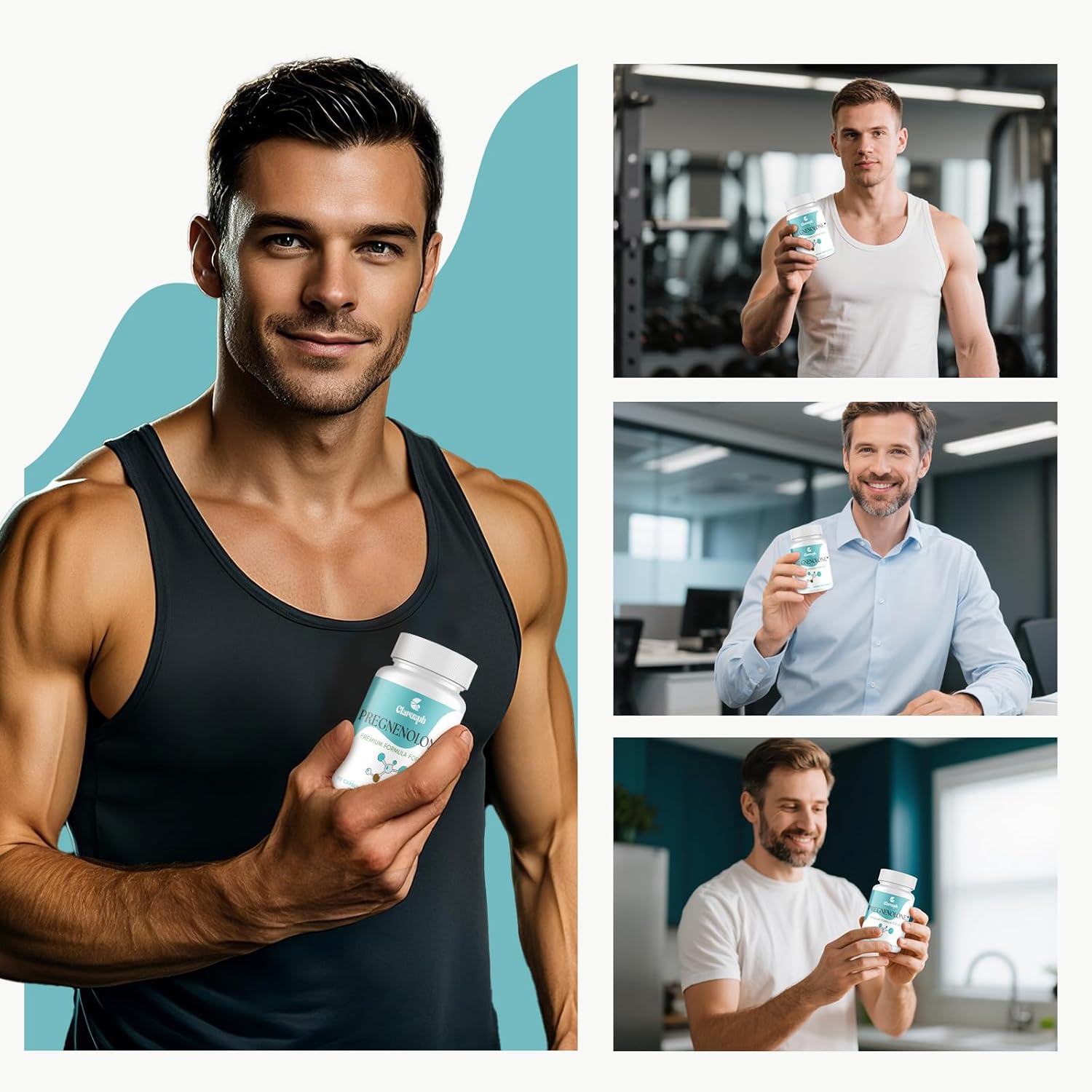 Pregnenolone* 50mg for Men with DHEA 25mg - 180 Capsules - Image 4