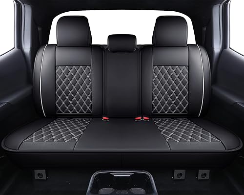Miniatura 3 de Aierxuan Fundas de asiento de automóvil Toyota Tacoma de ajuste personalizado TRD Sport Limited SX 2005-2025, paquete de doble cabina para