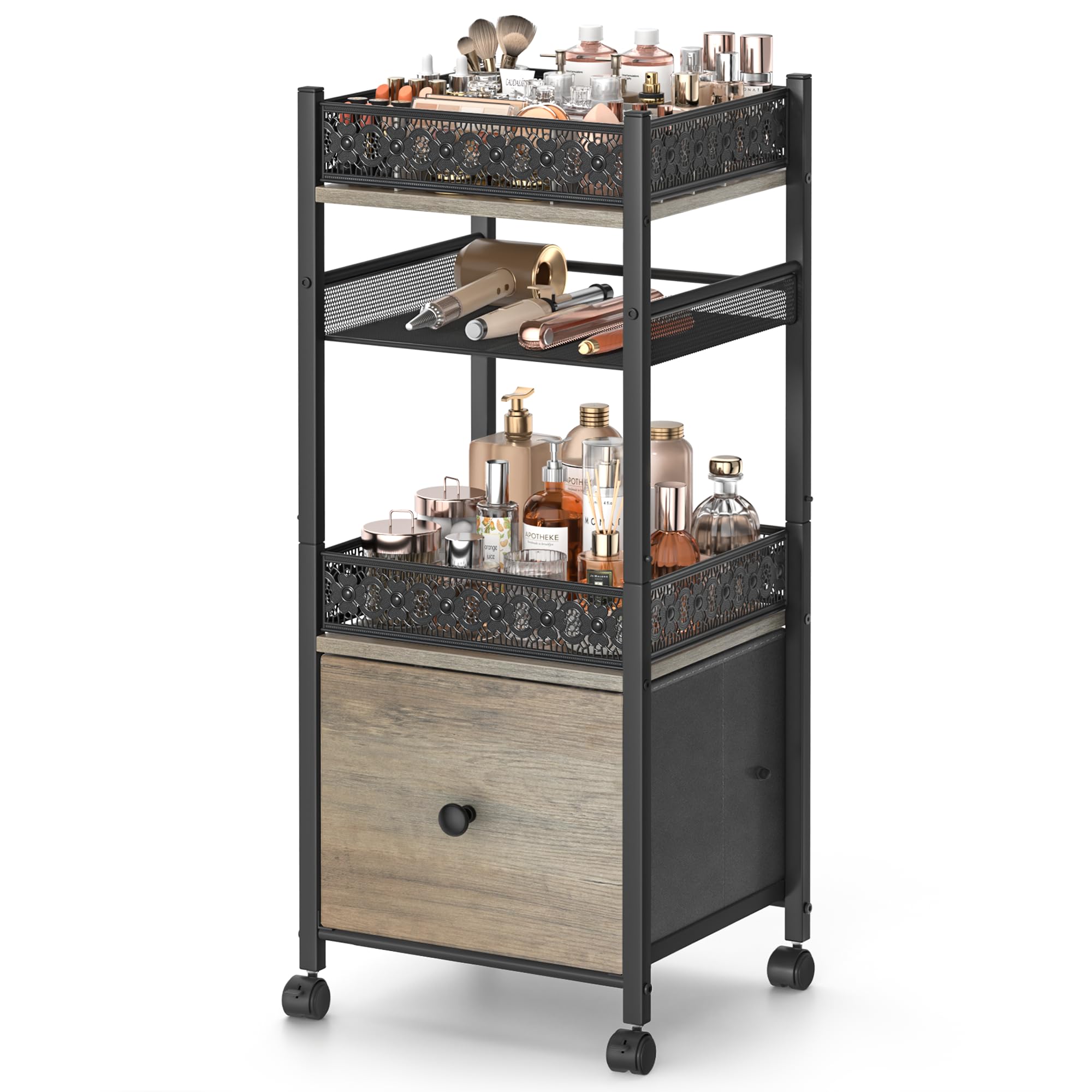 Makeup Organizer, Large Skincare Organizers, Make Up Organizers for Vanity, Makeup Storage Cosmetic Organizer with Drawer, Bathroom Vanity Organizer