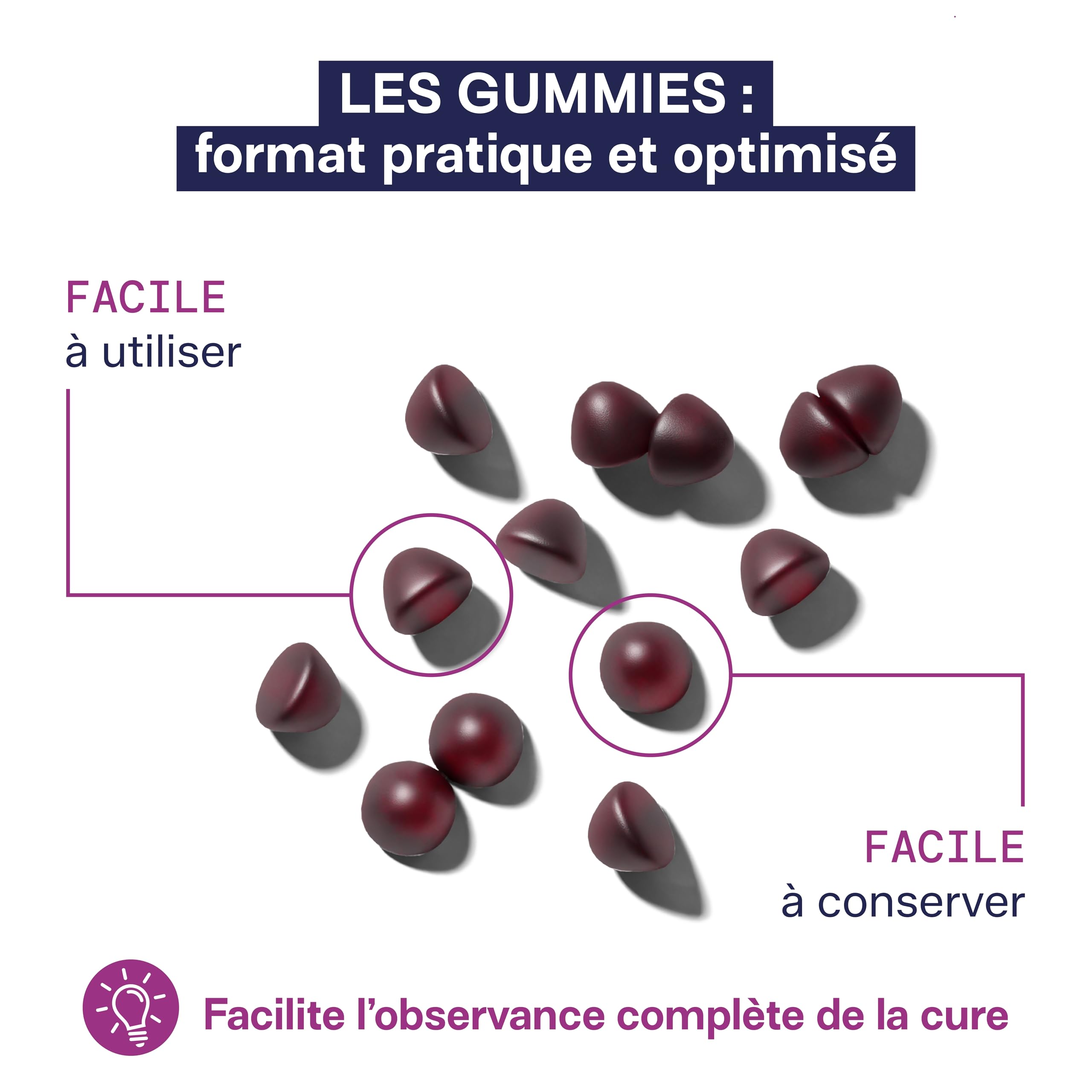 Mium Lab - Sommeil breveté 8h à libération prolongée - Anti-réveils nocturnes & Endormissement - Mélatonine brevetée - Éco-recharge 42 gummies - Gummies Sans Sucres - Fabriqué en France