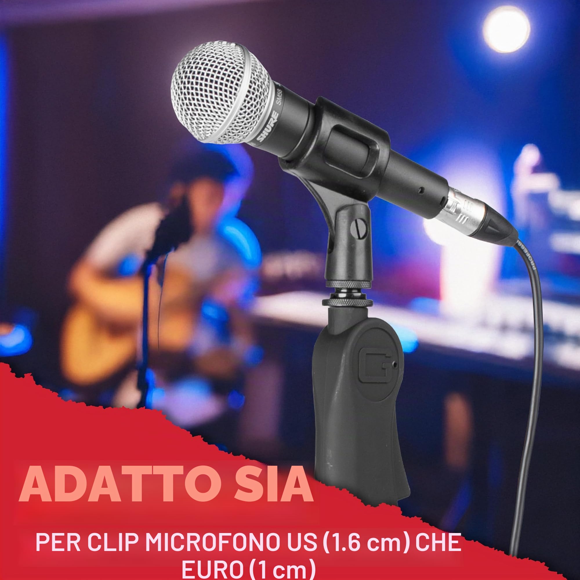GATOR FRAMEWORKS - Supporto Microfono Deluxe con Base Ponderata da 12" e Regolazione Altezza a Una Mano (GFW-MIC-1201)