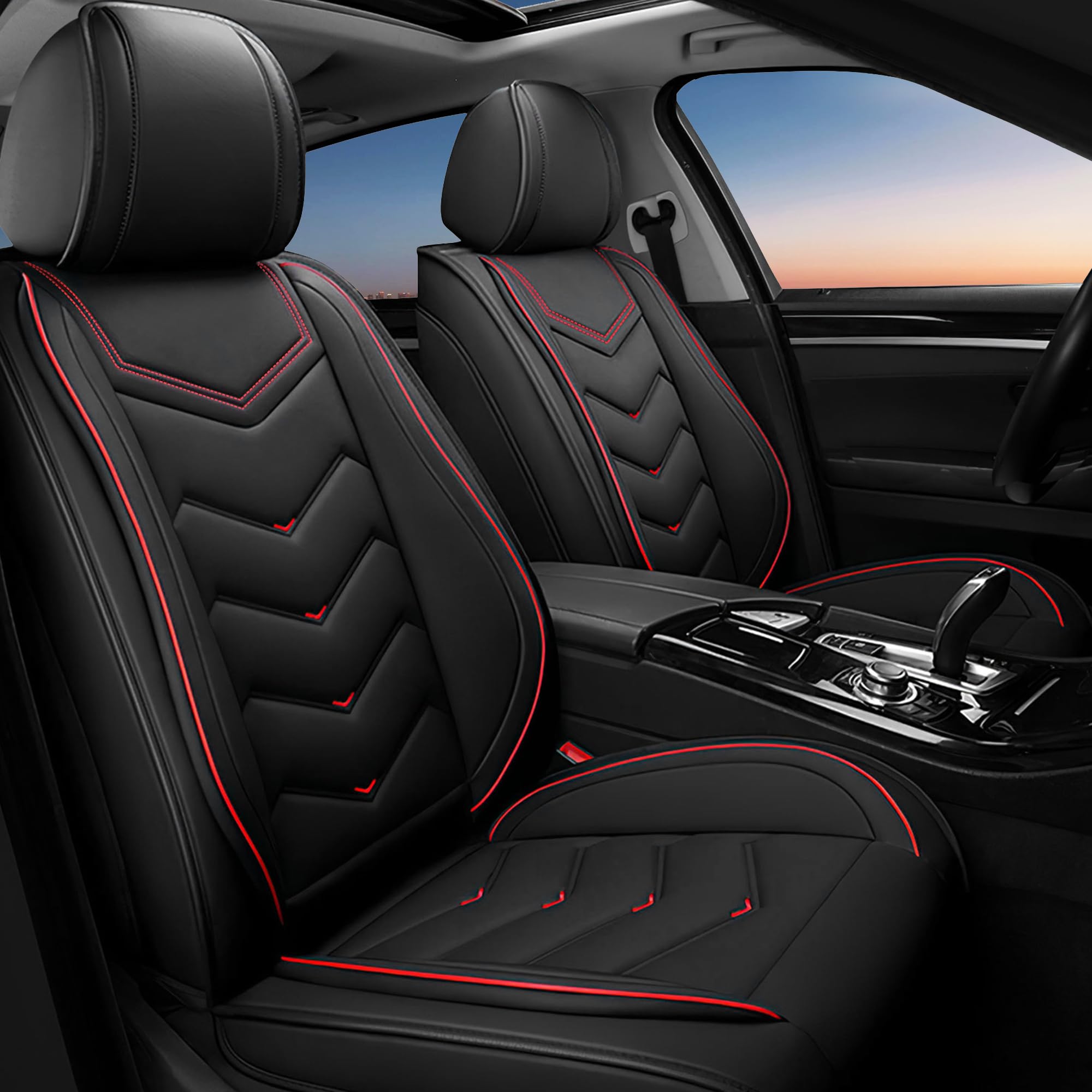 ACDY Car Seat Covers Fit for Alfa Romeo 2000-2026, Stylish Sport Seat Covers, Waterproof Wear-Resistant Premium Nappa Leather Car Seat Covers.(2 Pcs