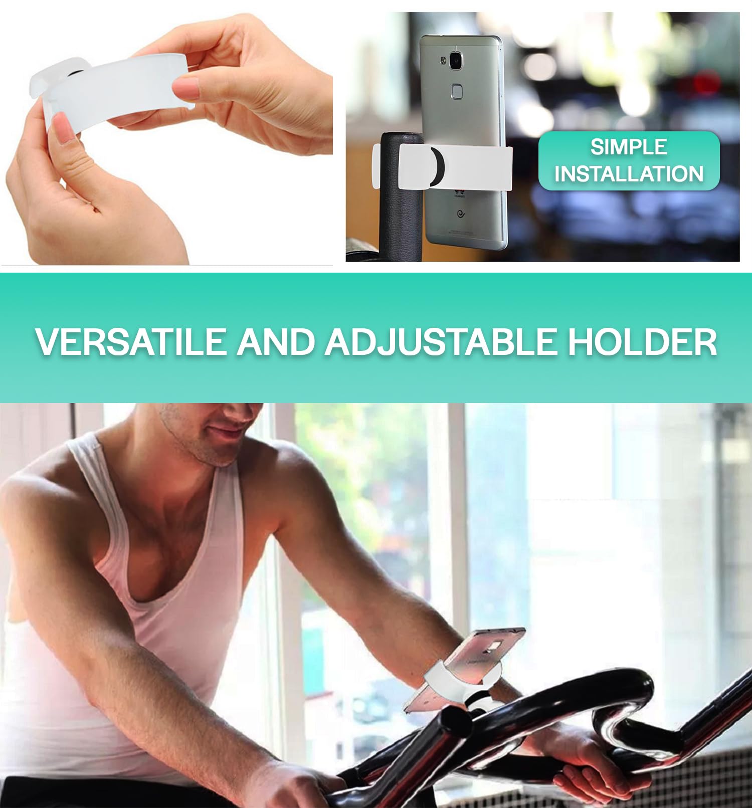 Supporto Telefono Per Cyclette E Tapis Roulant - Regolabile E Sicuro - Foto 11