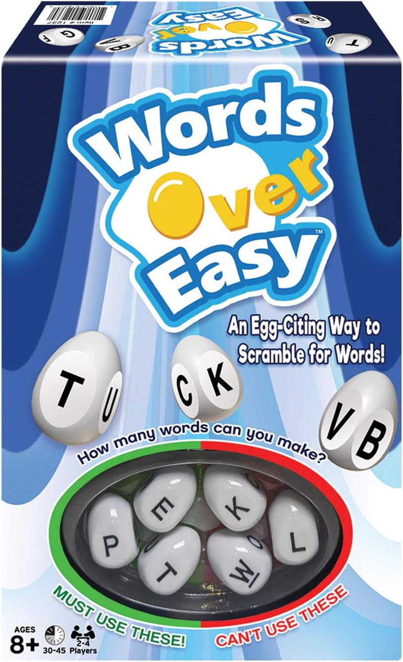 Winning Moves Words Over Easy Games USA, Fun Family Word Making Game for 2 to 4 Players, Ages 8+ - Image 2