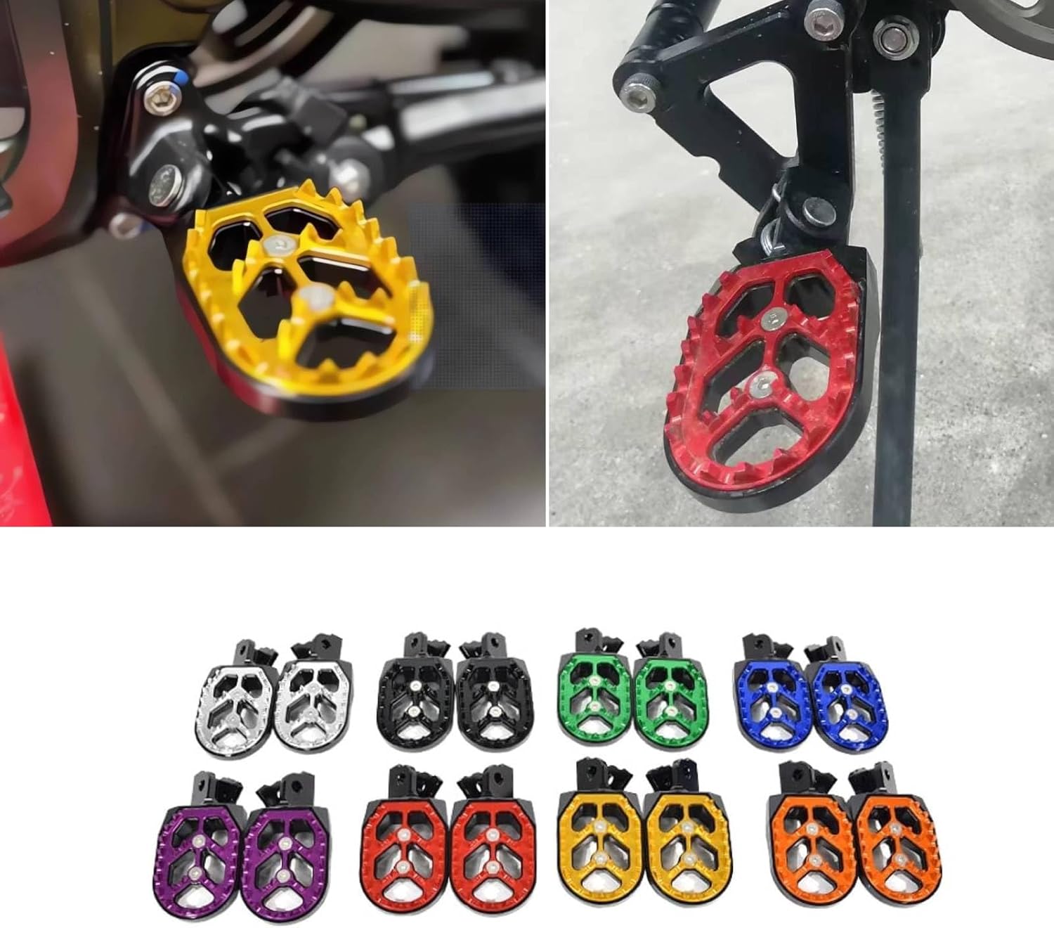 Foot Pegs for Surron Light Bee X/S Segway X160/X260 and E-ride Pro SS/CRF190L/CRF150F CRF230F 2003-19,Anti-slip Motorcycle Passenger Alloy Foot Rest Pedals,Modified Sur Ron Part Accessories,Purple