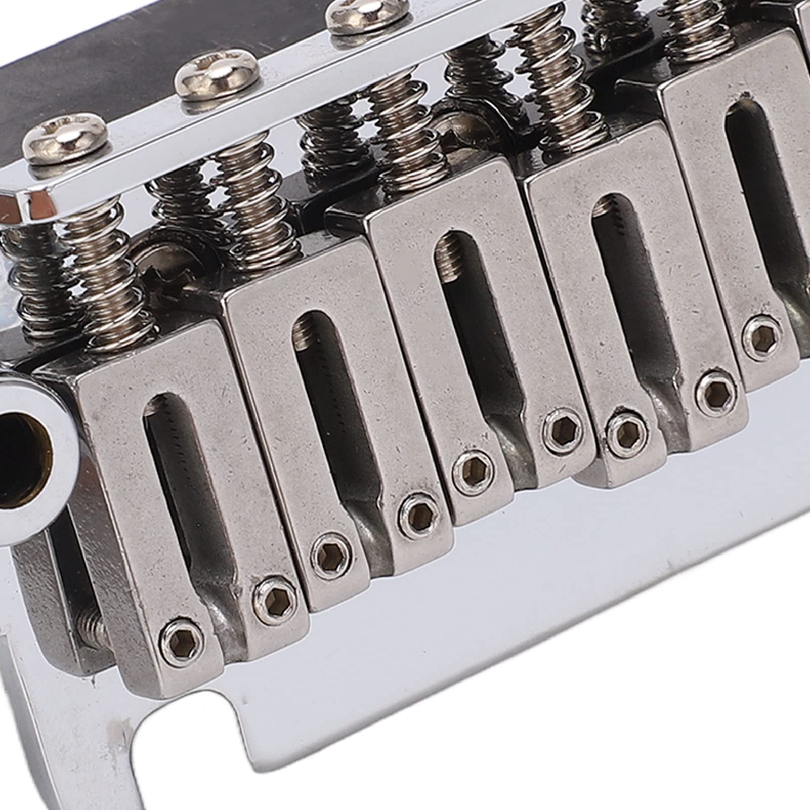tremolo per chitarra elettrica, set di selle per ponte a 6 corde, parti di ricambio per strumenti professionali, con pregevole fattura, robusto metallo, argento lucido, per la