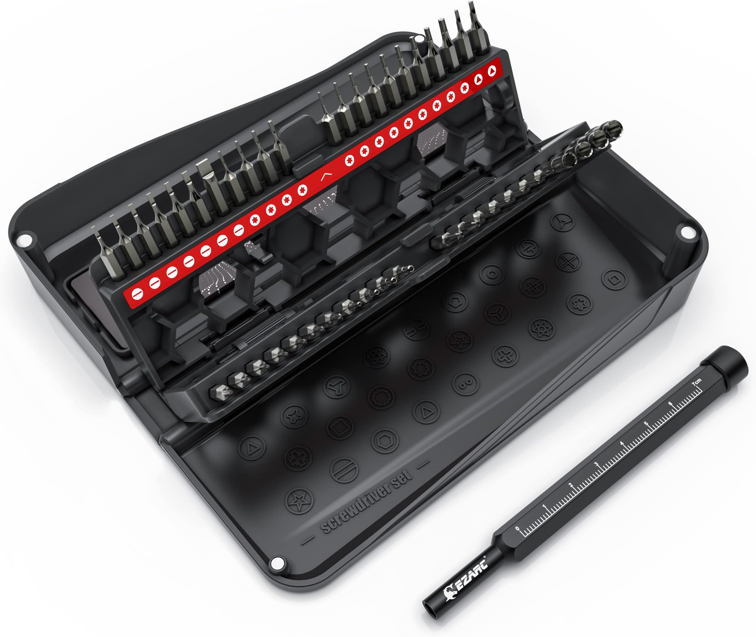 47 in 1 Precision Screwdriver Set, Aluminum Handle S2 Tool Steel Driver Bit, Portable Tool Kit for Mobile Phone, Electronics, Household DIY Repair