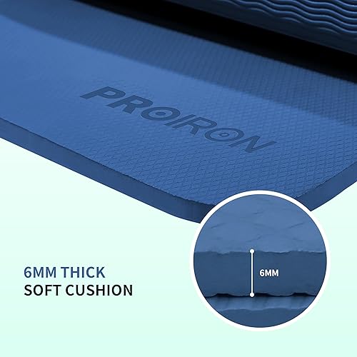 Miniatura 3 de PROIRON Tapete de yoga plegable de 0.24 pulgadas (0.236 in), no de PVC. Tapete de yoga plegable grueso para entrenamiento en casa y viajes, tapete