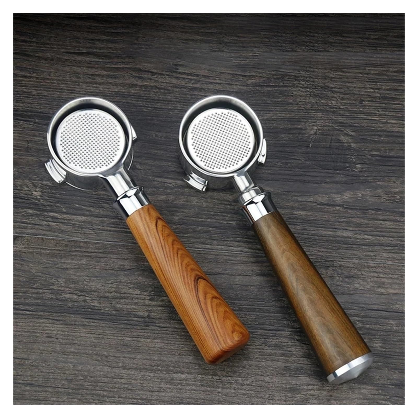 Portafiltro Sin Fondo For Café, Compatible Con Delonghi, Dedica Ec680 Ec685, Mango De Madera Maciza, Herramientas For Cesta De Filtro De Repuesto De 51MM, Adaptación Precisa