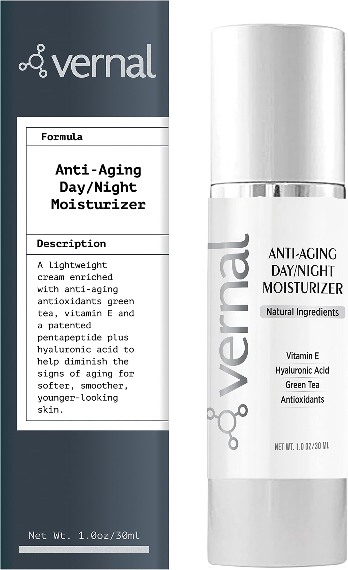 Vernal All-in-One Anti Aging Moisturizer Infused Wrinkle Smoothing Cream | Get Smoother, Firmer Luminous Looking Skin Without Injections or Fillers