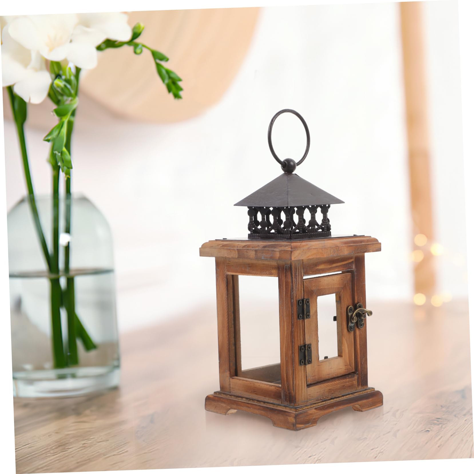 MAGICLULU Stabkerzenhalter Vintage Eisen und Glas Rustikale Kerzenlaterne mit Vielseitigem Design für Hochzeitsdeko und Stimmungsvolle Tischdekoration