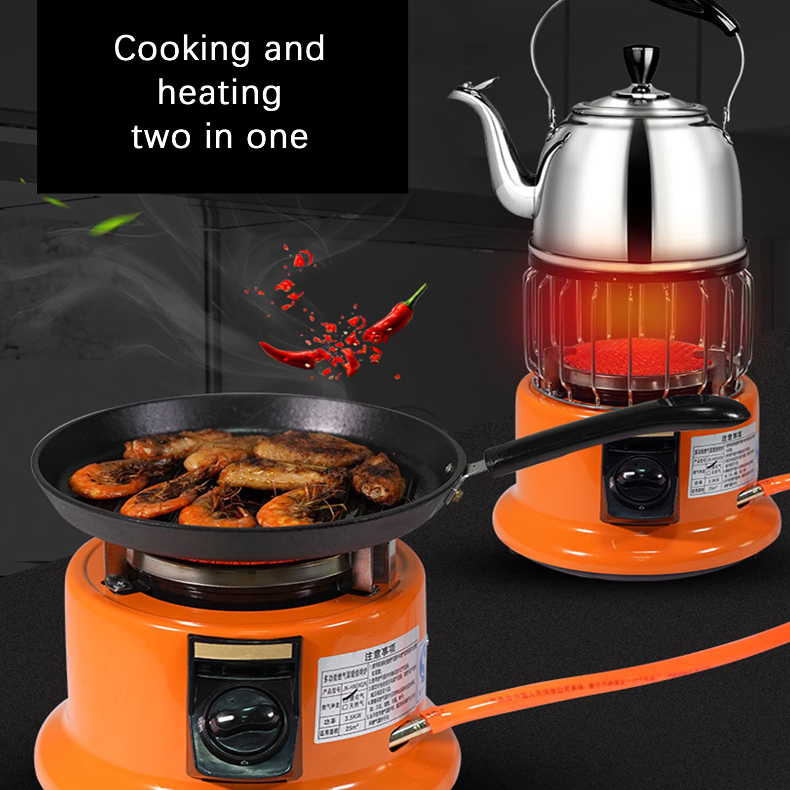 Stufetta A Gas Portatile Per Esterno - Mini Riscaldatore Regolabile Per Campeggio, Pesca E Patio - Foto 10