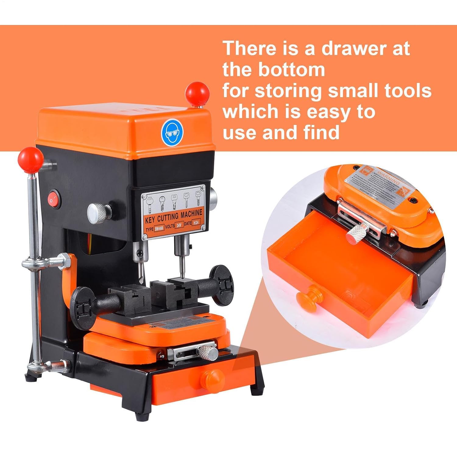 Key Cutting Machine Duplicator | Multifunctional Cloning Key Duplicator | House Door Car Locksmith Tools, 110V Cutter for Cutting Metal Objects