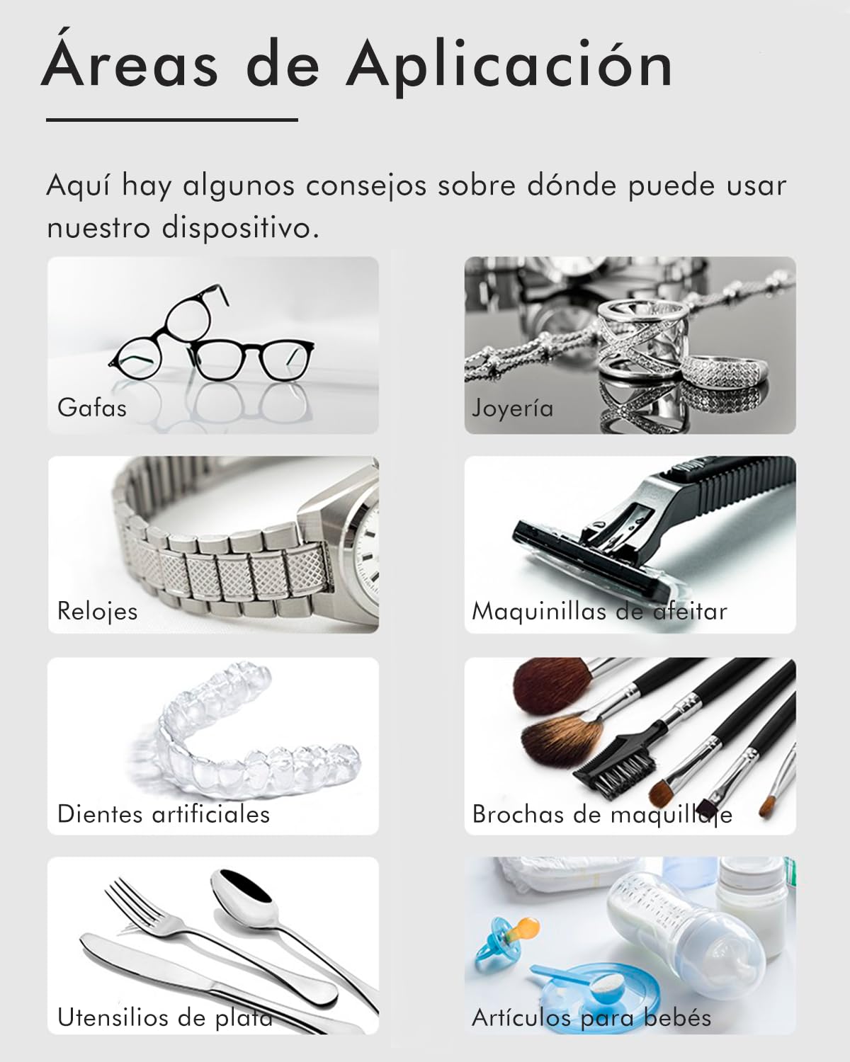 mfa® | Limpiador Ultrasonidos | Limpiador Gafas Ultrasonico de Tiempo | Ultrasonidos Limpieza | Limpiador Ultrasónico Para Gafas, Plata, Dentaduras, Joyas, Relojes, Razots | Ultrasonic Cleaner