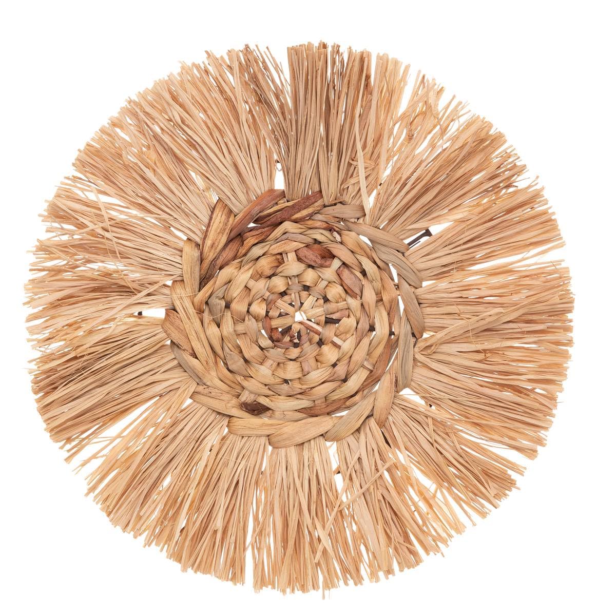 Set of 3 Wall Decoration - Raffia D25 cm - Atmosphera Interior Designer, beige - Image 2