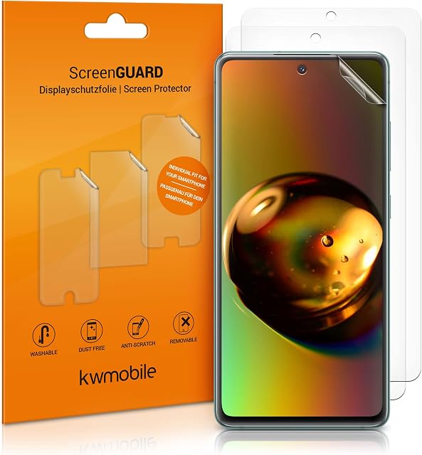 kwmobile Set of 3 Screen Protectors Compatible with Samsung Galaxy S20 FE - Screen Protector Crystal Clear Display Film Pack for Phone
