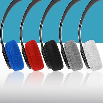 Earpads Sweater Cover Protectors with Knit Fabric for Beats Solo 3/2, Solo HD/Mixr/EP Headphones and Other Headsets with 1.57-3.14 Inch Ear Cushions [ 2 Pairs ] (Red)