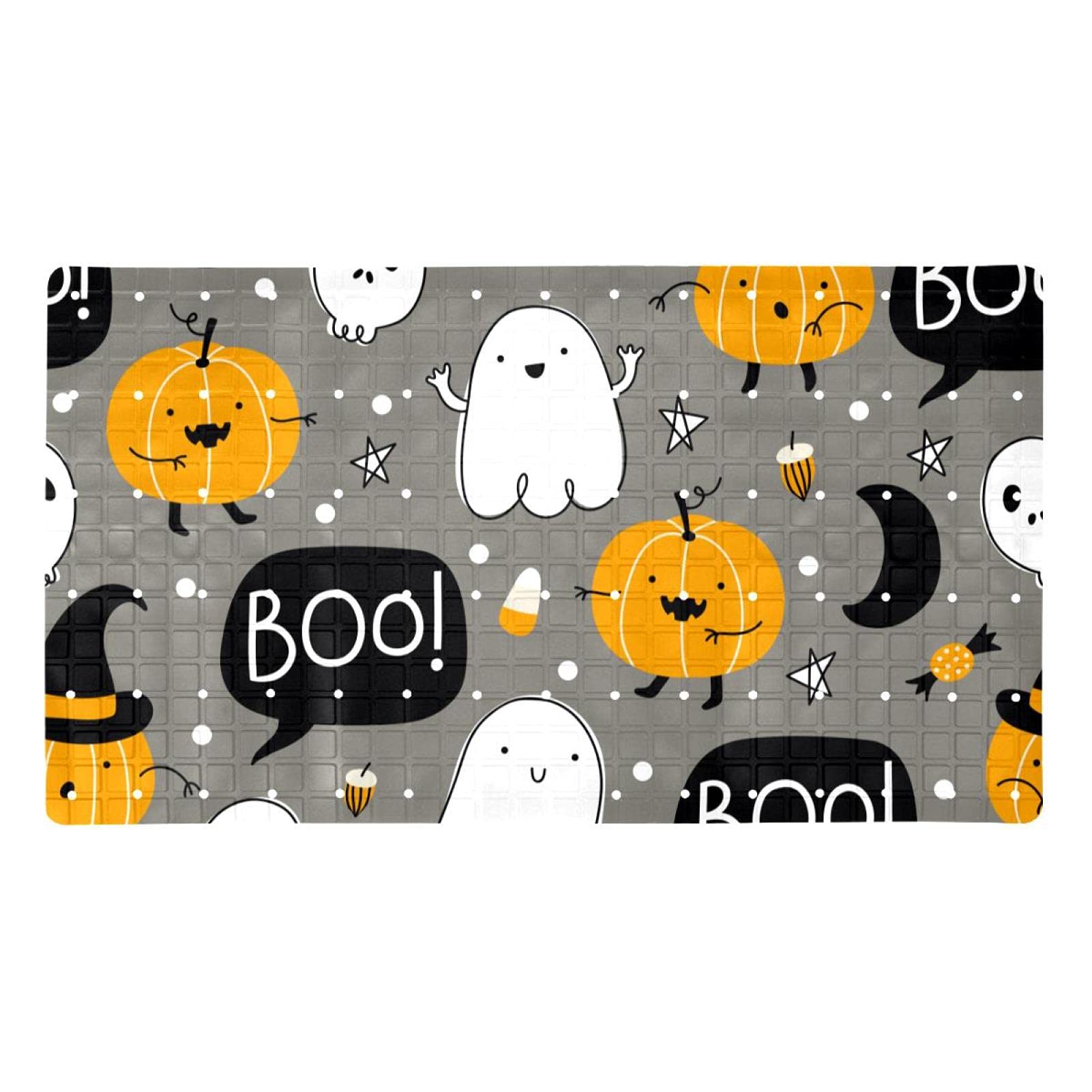 Tapis de bain Halloween citrouille antidérapant 71x40 cm