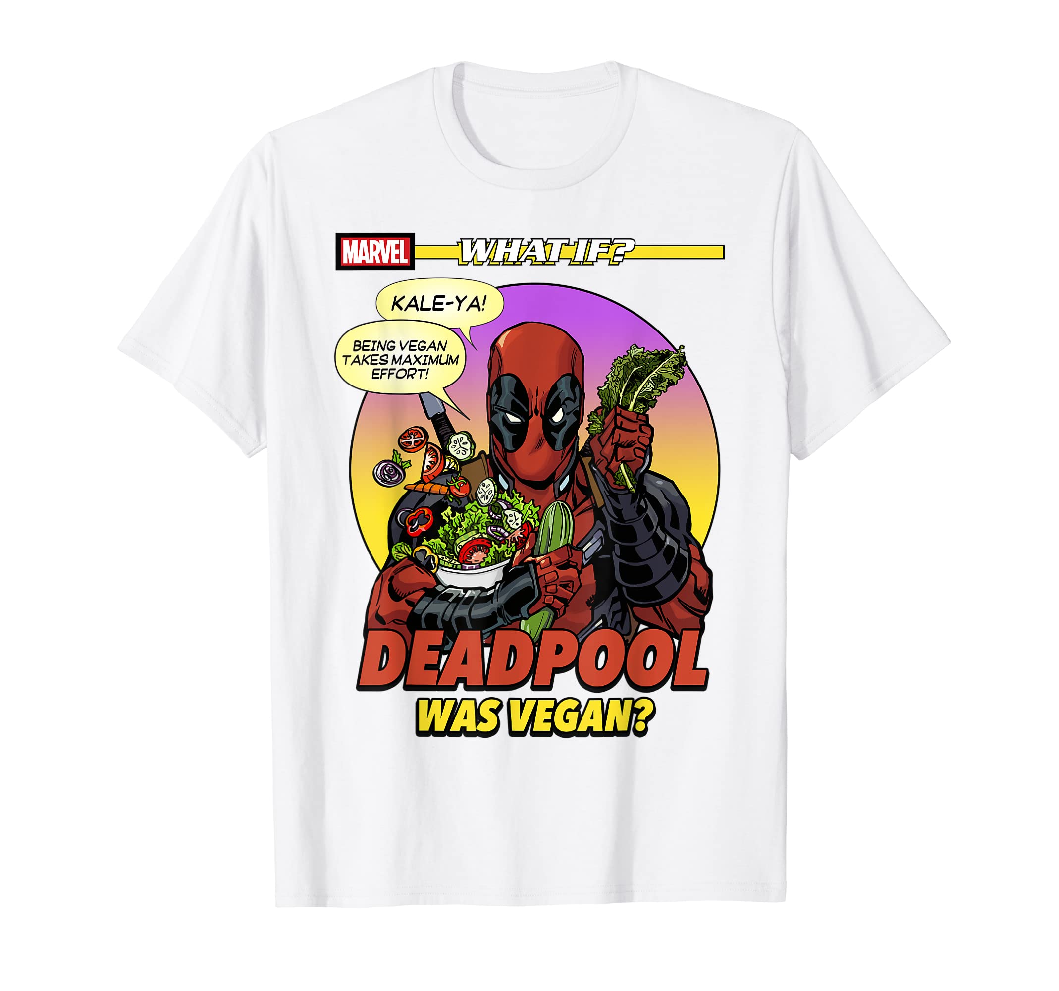 Marvel What If Deadpool Was Vegan Comic Cover T-Shirt