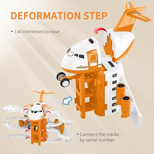 Miniatura 4 de Juguetes de avión para niños de 3, 4, 5, 6 y 3, 4, 5, 6 niños, juguete de coche de aventura para niños de 2 a 6 años con 4 autos de ciudad, tapete