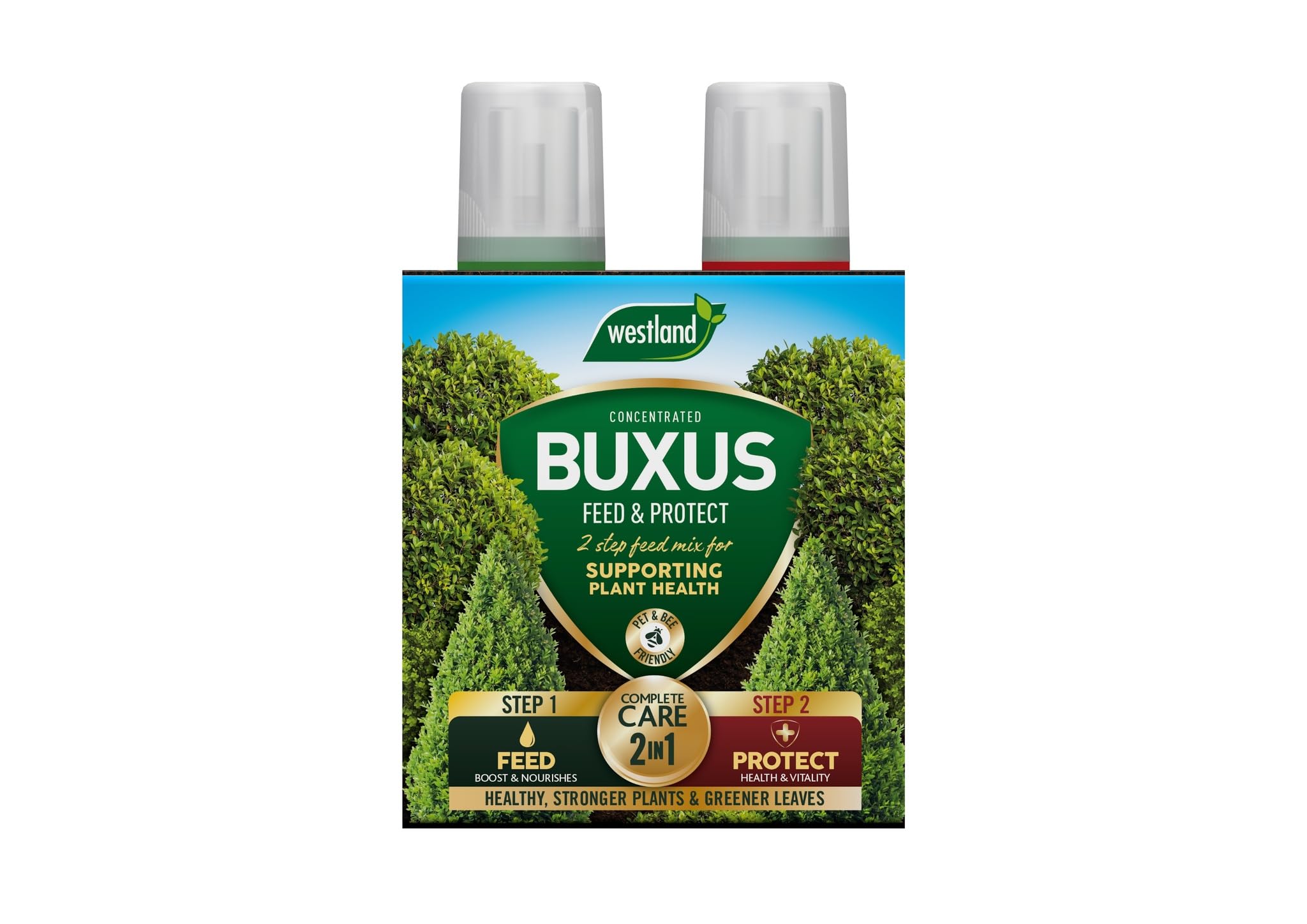 1L Buxus Feed & Protect 2 in 1 Liquid Flower Plant Food Fertiliser For Optimum Growth For Flowers, Shrubs, Fruits And Vegetables