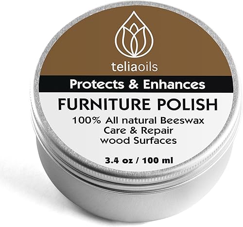 Teliaoils Pulidor para muebles de cera de abejas, 100% natural, para cualquier tipo de madera, nutritivo, renovador, sellado, cubriendo arañazos,