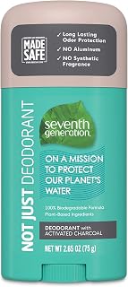 Seventh Generation Aluminum-Free Deodorant Activated Charcoal Biodegradable Formula 2.65 oz