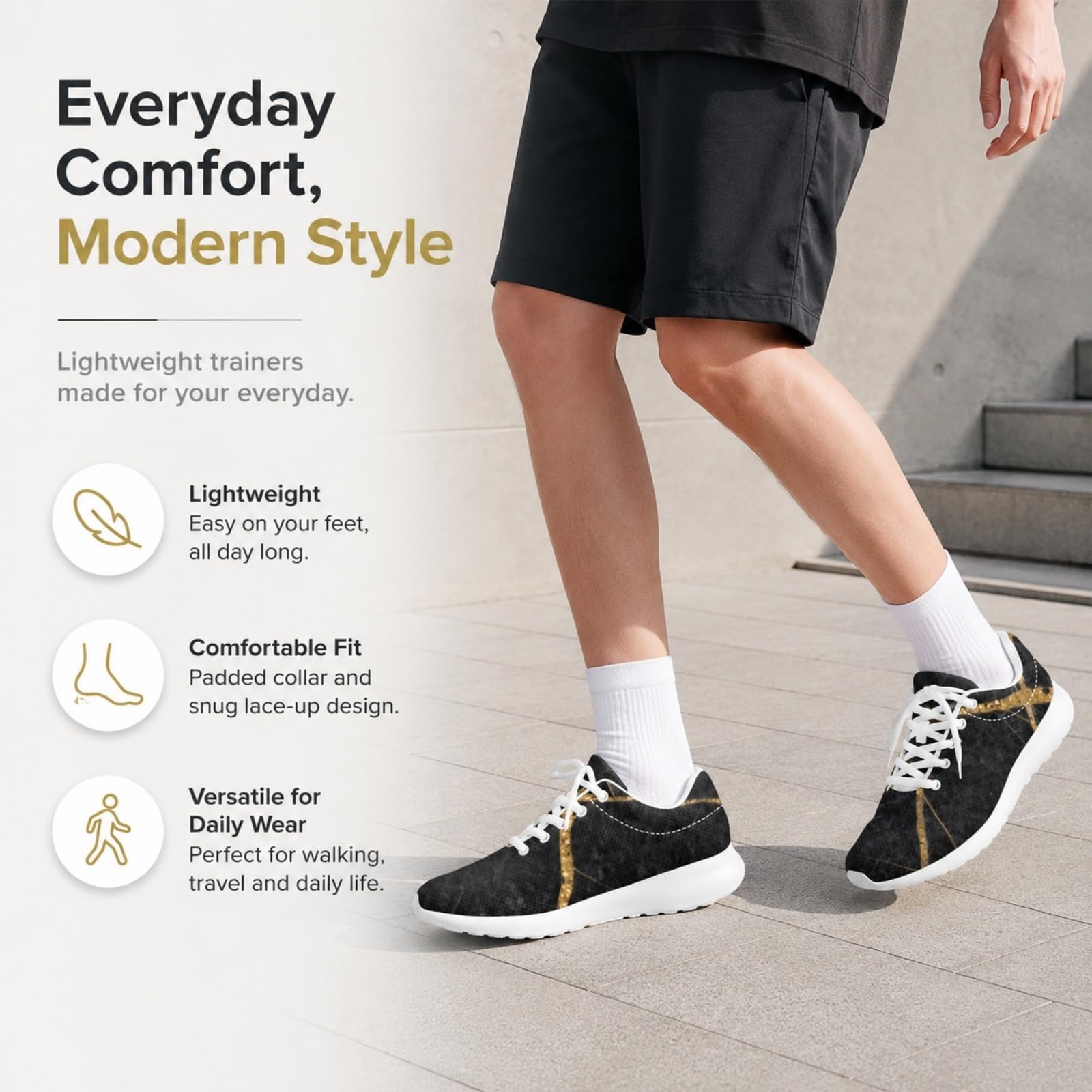 ENEN Zapatillas Deportivas Hombre Mujer Ligeras 36-46 EU | Malla Tenis Transpirable Calzado de Running Antideslizante para Gimnasio y Caminar Zapatos de Deportes Cómodos