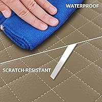 Vista 5 de Funda de consola central de automóvil para Ford F150 2015-2024/F250 F350 F450 2017-2024 de cuero, tapa de caja de reposabrazos de consola central