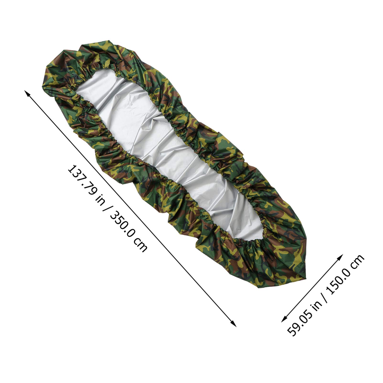BESPORTBLE Kajak Bootsabdeckung Hochleistungs Wasserdicht UV-Beständig Staubdicht Boot Ski Abdeckung Outdoor Abdeckung für Bass 350X150cm