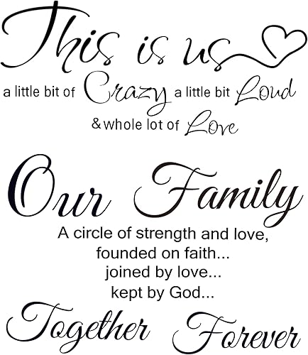 Calcomanías de pared con citas familiares, calcomanías de vinilo para sala de estar, dormitorio, decoración artística inspiradora para el hogar,