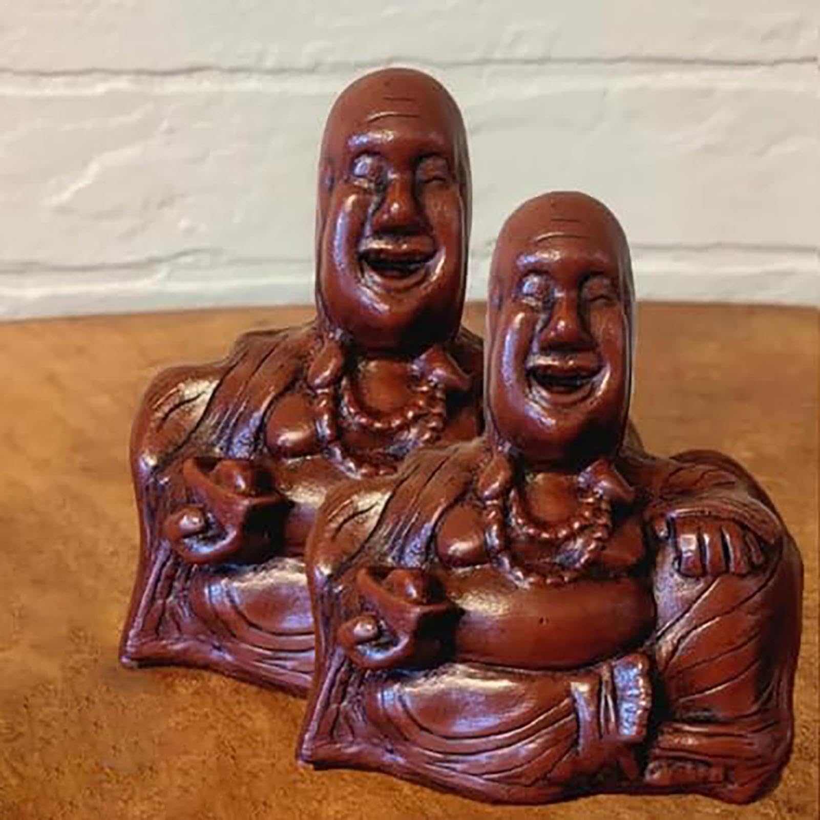 Amazon.co.jp: Kwexb 笑う仏陀の置物, 中国の繁栄幸運の笑顔の仏像