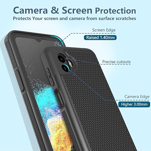 Miniatura 6 de BNIUT Funda para Samsung Galaxy XCover6 Pro Fundas protectoras a prueba de golpes con carcasa rígida híbrida texturizada resistente - Protección a