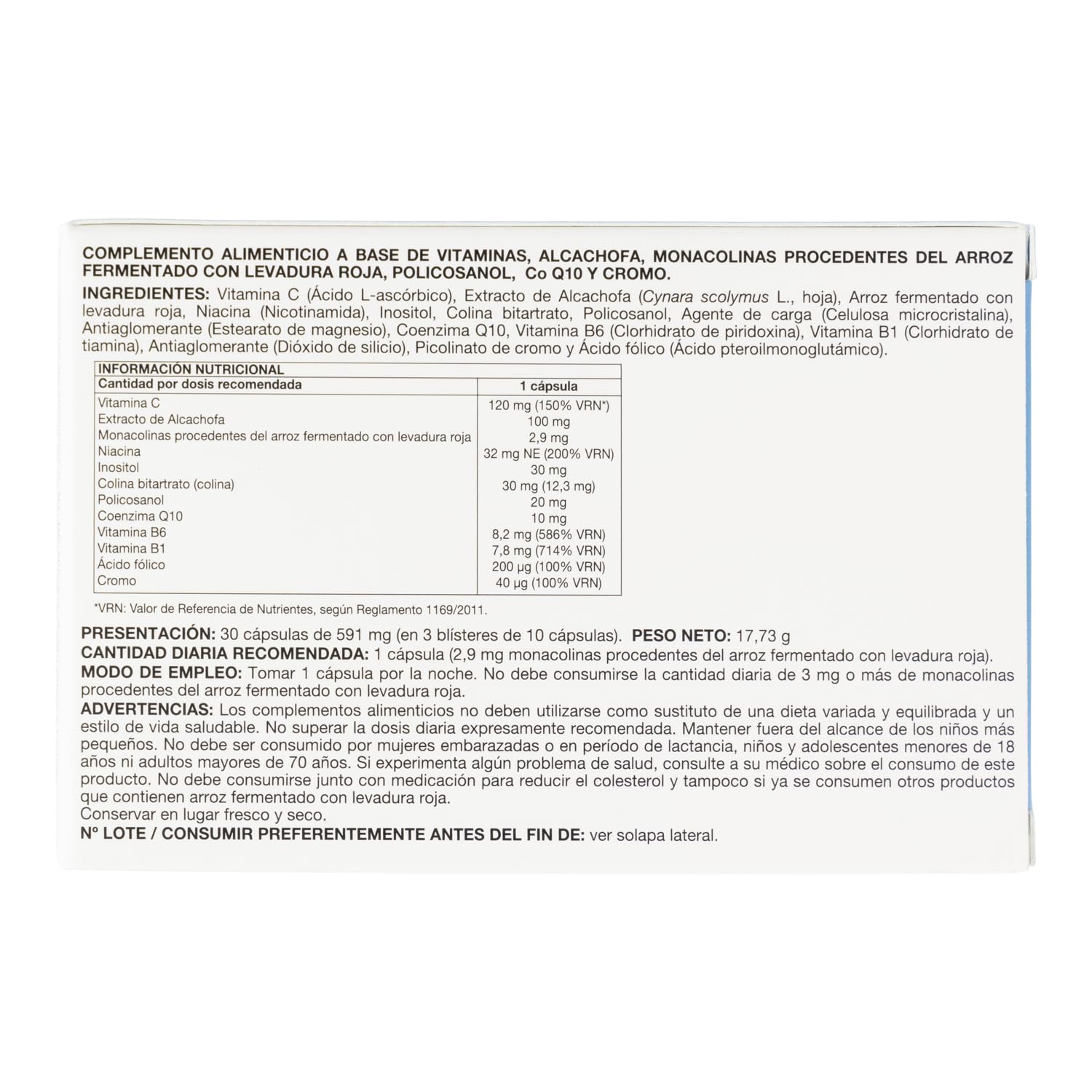 Lipsan - Suplemento para el Control del Colesterol y Triglicéridos - Levadura de Arroz Rojo, Coenzima Q10, Alcachofa y Policosanol - 30 Cápsulas (Paquete de 2)