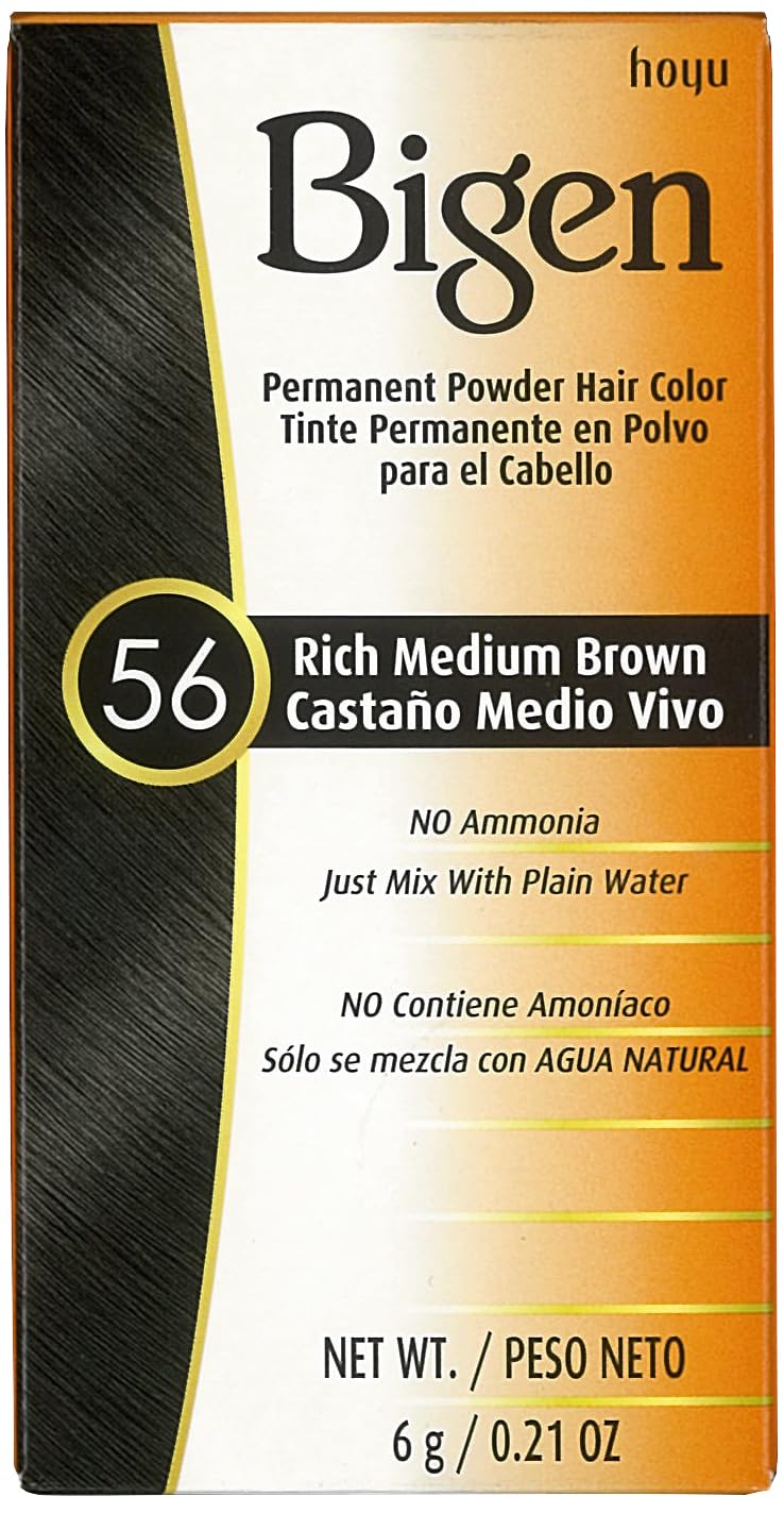 Bigen Permanent Powder Hair Color 56 Medium Brown 1 ea