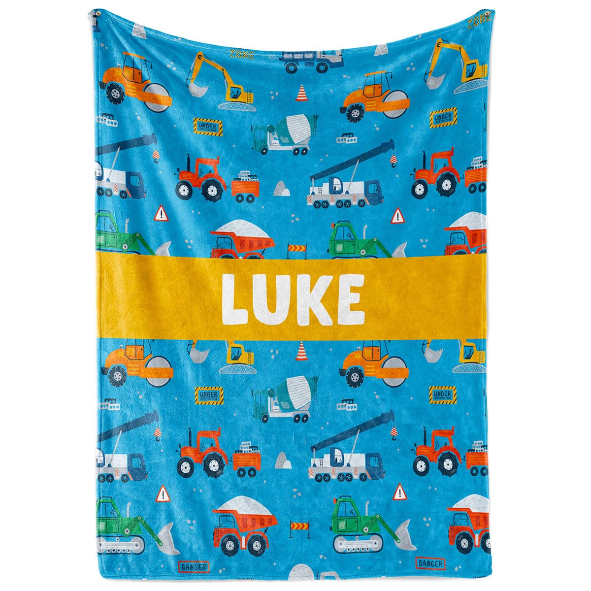 Custom Blanket for Kids | Construction Truck Blanket | Personalized Blanket for Boys | Tonka Dump Truck | Throw Blanket for Kids & Toddlers | Fleece Throw & Cozy Sherpa - USA Based (Fleece 30